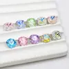 Diamante para Nail Art Dongzhou Autêntico 10mm Quadrado Gordo Fundo Pontiagudo Diamante para Joias DIY Acessórios Diamante de Vidro Colorido Revestido Brilhante Lote