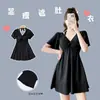 Maiô Plus Size Feminino Conservador Emagrecimento Cobertura da Barriga Novo Suporte de Aço Push Up Menina Cheinha Moda de Alta Qualidade Roupa de Banho Saia para Fontes Termais