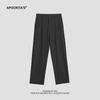 Roupas Masculinas Apo 2026 Verão Tendência Novidade Cor Sólida Simples Largas Retas Calças Casuais de Negócios Masculinas