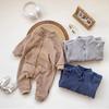 Mameluco para Recién Nacidos Estilo Coreano, Nuevo Estilo para Niños y Niñas, Monito Versátil Forrado de Polar, Mameluco con Cierre tipo Chaqueta para Bebés