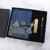 Caderno de Negócios Guofeng A5 Traje de Presente de Alta Qualidade Traje de Caneta de Assinatura de Metal em estoque Presente de Acompanhamento para Publicidade