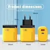 Novo Modelo Carregador de Celular Duplo Pd+ Duplo USB Tipo-C com Múltiplas Portas, Adaptador de Viagem de Carregamento Rápido Padrão Europeu e Americano