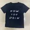 Moda de Verano Personalidad Simple Harajuku Hip-Hop Moderno Estilo Americano Top Cuello Redondo Estampado de Letras Camiseta Unisex