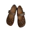 Otoño 2026 Nuevos Cómodos Zapatos Mary Jane Sexys con Estampado de Leopardo para Mujer Moda Versátil Retro Correa Planos de Corte Bajo