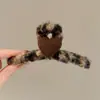 Pinza de Garra de Peluche de Dibujos Animados Dulce para Mujer Pinza para el Cabello de la Parte Posterior de la Cabeza Estilo Coreano Exquisita Pinza de Tiburón Pinza para Moño Pinza de Pelo