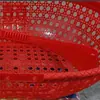 Cesta de Compras Cor Bambu Imitação Vermelho Sólido Cesta Tote Tecida em Bambu Azul para Colher Legumes Comprar Plástico Legumes Frutas Plástico Morangos