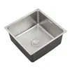 Fregadero Individual Cuadrado de Acero Inoxidable 304 con Diseño de Proceso de Estiramiento para Cocina y Comedor, Lavabo Grande