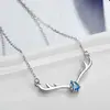 Fujian y Guangdong Joyería Internacional Cadena de Ciervo de Plata 925 Cadena para Clavícula de Mujer Colgante Accesorios Personalizados Versátiles Regalo de Cumpleaños