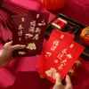 Sobres Rojos Esmerilados de Alta Gama con Impresión a Color Personalizada, Título de Aleación Centenaria, Sobres Rojos Estampados en Oro, Paquetes Rojos Universales al por Mayor