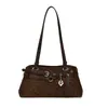 Bolso de hombro transfronterizo estilo motocicleta, bolso retro de gamuza para debajo del brazo, gran capacidad, bolso de mano para el día a día, venta al por mayor personalizada de bolsos para mujer