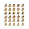 Acessórios de Joias de Aço Inoxidável com Contas Pingente de Flor com Diamante Banhado a 18K Acessórios de Contas Espaçadoras Joias para Pulseira DIY