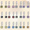 Nuevos Pendientes de Bolso Cuadrados, Brillantes y Modernos Diamantes Redondos, Ocho Corazones y Ocho Flechas, Pendientes de Mujer con Circonita de 1 Quilate, Gancho para la Oreja de Lujo Accesible para el Día a Día
