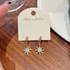 Pendientes Colgantes de Estrella de Ocho Puntas, Pendientes Minimalistas y de Moda, Pendientes de Año Nuevo, Lujo Ligero, Gama Alta, Pendientes Exquisitos