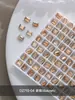 Rinestones Decorativos para Uñas de Forma Cuadrada Larga, Varios Tamaños, Color Transparente Champagne, Cristales de Vidrio Multifacéticos, Accesorios para Uñas al por Mayor