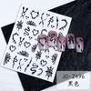 Calcomanías para Uñas de Araña Pintadas a Mano Estilo Oscuro Elementos Personalizados Divertidos Calabaza Cráneo Fantasma Calcomanías Adhesivas 3D para Uñas
