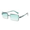 Nuevas Gafas de Sol Sin Marco de Moda Transfronteriza Europeas y Americanas Personalizadas Modernas Populares en Internet Sesión de Fotos Callejera Protector Solar Gafas de Sol Versátiles