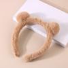 Diadema de oso de fresa linda de celebridad de internet para niñas, máscara de maquillaje, lavado facial, banda para el cabello, diadema de copa alta para el cráneo, accesorios para el cabello