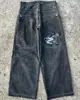 Jeans de Calle Estilo Americano de Comercio Exterior Transfronterizo, Unisex, Diseño Único, Varios Estampados de Graffiti, Pantalones Largos de Pierna Recta