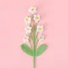 Día del Maestro Día de San Valentín Rama de Flor de Nomeolvides de Siete Cabezas Hecha a Mano Decoración para el Hogar Floristería Ramo Tejido Terminado Venta al por Mayor