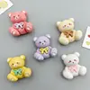 Gravata Borboleta de Cor Sólida Brilhante Urso Acessórios de Resina Buraco de Cola Creme Chaveiro de Sapato Pingente Grampo de Cabelo Caneta com Contas Material