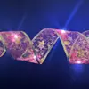 Cinta Decorativa Brillante Navideña Adornos para Atmósfera del Árbol de Navidad Accesorios Luces LED Dorado Caliente Luz Cálida Adornos Colgantes