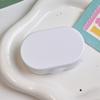 Caja para Lentes de Contacto de Color Crema Almacenamiento Dúplex Caja Acompañante Caja Simple para Lentes de Contacto Portátil Compacta a Prueba de Fugas con Espejo