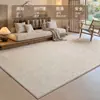 Alfombra de sala de estar en color crema estilo vintage, lavable y limpiable con paño, alfombra de dormitorio estilo retro chino, alfombra para mesa de café, engrosada y antideslizante