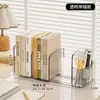 Soporte de libro de escritorio, estantería transparente acrílica para estudiantes, estante de almacenamiento de escritorio, organizador de archivos para oficina y dormitorio