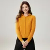 Cardigan de Cachemira Estilo Sencillo para Mujer Cuello Polo Botones Sencillos Moda Diseño Holgado Sentido del Tejido Versátil Adelgazante