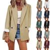 Desejo Moda Europeia e Americana da Amazon Outono e Inverno Novo Blazer Liso Peça Única Manga Longa Jaqueta de Terno Primavera e Outono