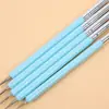 Set de Plumas de Silicona para Uñas de Doble Punta, Set de 5 Piezas, Herramientas para Punteado, Dibujo de Líneas, Tallado y Pintura