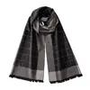 Bufanda de Felpa de Seda a Cuadros de Doble Cara, Calentador de Cuello, Bufanda de Seda de Morera, Unisex, Envoltura de Cuello Versátil y Elegante