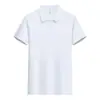 Camisa polo con logo personalizado, color liso, cuello camisero, ropa de trabajo de manga corta para negocios, amigable con la piel, transpirable, suave y cómoda, camisa de verano