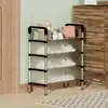 Sapateira para Uso Doméstico em Quarto, Varanda, Sala de Estar, Entrada; Prateleira de Armazenamento Integrada, Sapateira Dobrável de Chão, Sapateira de Mesa para Cozinha