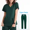 Amazon Roupa Cirúrgica Manga Curta para Mulheres, Camiseta Curta Uniforme de Enfermeira, Avental Cirúrgico, Avental de Isolamento, Roupa de Trabalho para Profissionais de Saúde