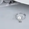 Anillo de luna de plata s925 versión coreana transfronteriza Temperamento de mujer Diamante perla de agua dulce anillo abierto fabricantes de soporte vacío