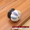 Puxador Cerâmico Mediterrâneo para Portas de Armário Estilo Rústico, Puxador Único para Gaveta Estilo Chinês, Puxador Artístico para Portas de Guarda-Roupa e Armário, Venda Direta da Fábrica