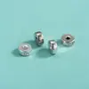 Plata de Ley S925 Separador 3.8mm Disco Pequeño Separador DIY Pulsera de Cristal Pulsera de Perlas Separador de Cuentas Sueltas Accesorios