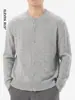 Cárdigan estilo Old Money, suéter de punto para hombre, nueva colección otoño/invierno, moderno y versátil, suéter casual de cuello redondo para hombre