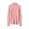Suéter de Cachemira de Cuello Alto Consinee para Mujer, 100% Cachemira Pura, Canalé, Corte Entallado, Suéter Base de Punto Sin Costuras