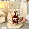 Caja de Exhibición Labubu Acrílico Transparente Soporte Giratorio para Cajas Sorpresa Labubu Colgante de Muñeco de Peluche Caja de Almacenamiento