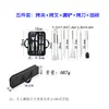 Juego de Herramientas para Barbacoa al Aire Libre Pala Tenedor Pinza Combinación Bolsa Oxford Portátil Acero Inoxidable para Barbacoa Herramienta para Hornear Juego para Acampar