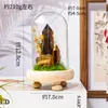 Columna de Cristal Natural Transfronteriza Flor Eterna Adorno de Tapa de Vidrio Prisma Hexagonal de Cristal Hecho a Mano DIY Flor Seca Regalo Creativo