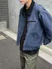 Jaqueta de trabalho americana retro de fronteira Detroit, nova coleção primavera/outono, acabamento lavado e desgastado, caimento solto, estilo curto, masculina