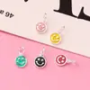 Cuentas Separadoras Cara Sonriente de Plata S925 Accesorios de Pegamento Cuerda de Cuentas Tejida a Mano DIY Pulsera Material de Joyería de Cuentas Sueltas Coloridas