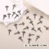 Accesorios Transfronterizos para Uñas, Estilo Punk Oscuro, Decoraciones Metálicas de Cruz Retro para Uñas, Accesorios Portátiles para Uñas DIY