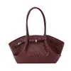 Nueva Moda Transfronteriza Retro Simple Bolso Tote de Gran Capacidad Tejido en Relieve para el Trabajo Diario Bolso de Hombro para Mujer Bolso de Mano