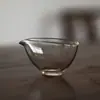 Copo de Vidro Transparente para Cerimônia de Chá Doméstico Grande Mar de Chá Conjunto de Chá Vidro de Borossilicato Alto Conjunto de Chá Kung Fu Copo Uniforme Copo Público