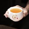 Taza de té de porcelana de jade sebo taza de té con los cien apellidos familiares taza personal inscripción taza de degustación taza maestra personalizada