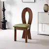 Silla de Comedor de Diseñador Francés, Silla Vintage para Uso Doméstico, Tocador con Respaldo, Silla con Respaldo Retro, Silla Minimalista Nórdica de Madera Maciza